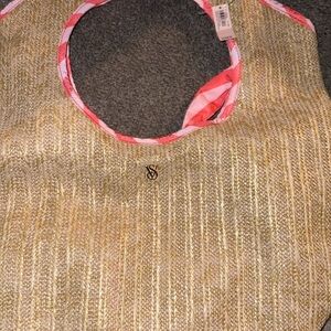 Victoria's Secret Gold and Pink Tote Bag